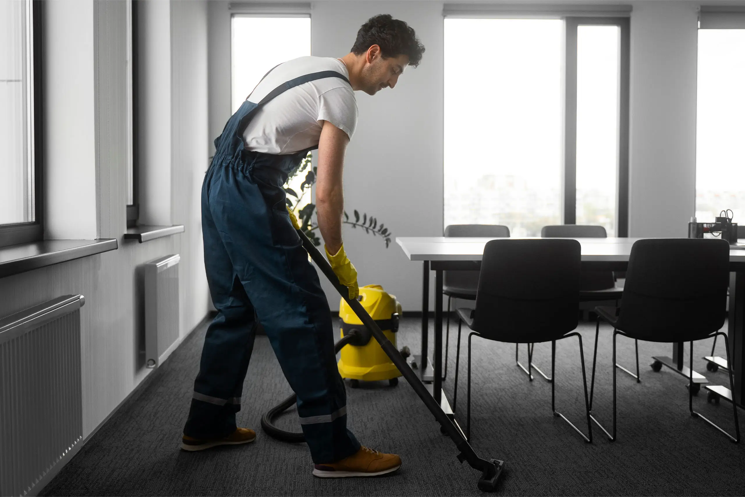 MSS Cleaning Headerbild Mann am Saugen