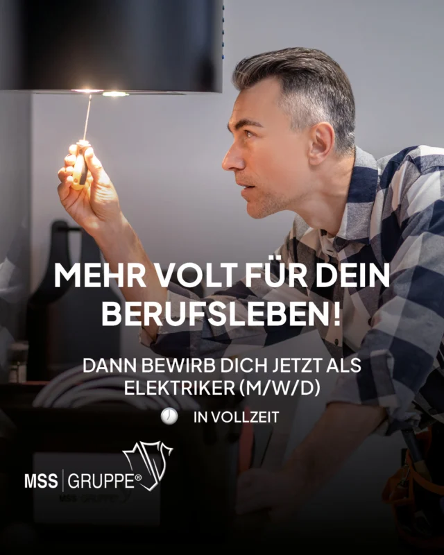 Elektriker (m/w/d) für Haustechnik in Langenhagen gesucht! ⚡️

Du hast eine Ausbildung im elektrotechnischen Bereich und Lust auf ein abwechslungsreiches Arbeitsumfeld? Dann komm zu uns!

🔧 Deine Aufgaben:
– Betreuung der Gebäudetechnik
– Fehleranalyse & Mängeldokumentation
– Wartung, Reparaturen & technische Soforthilfe

💡 Das bringst du mit:
– Technisches Know-how
– Handwerkliches Geschick
– Erfahrung in Gebäudetechnik

🚗 Firmenfahrzeug inklusive!

Jetzt bewerben und Teil eines starken Teams werden!
👉 https://www.mssgruppe.de/karriere/

#MSSGruppe #Karriere #Service #Elektiker #Team