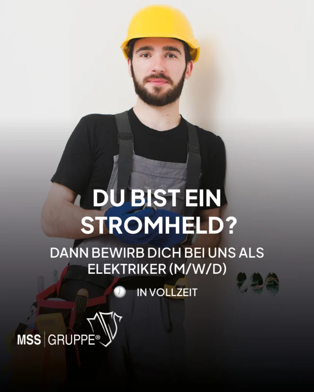 Technik liegt dir im Blut?
Dann schnapp dir deinen neuen Job als Elektriker (m/w/d) für Langenhagen!

⚡ Deine Mission:
– Sicherstellung des laufenden Betriebs
– Gebäudetechnik kontrollieren & instand halten
– Fehler erkennen, dokumentieren, beheben

🎓 Dein Profil:
– Ausbildung im Elektrobereich
– Erfahrung mit Technik, Wartung & Reparatur

🚗 EinenFirmenfahrzeug stellen wir dir natürlich auch.

Klingt nach dir? Dann los!
👉 https://www.mssgruppe.de/karriere/

#MSSGruppe #Karriere #Service #Elektiker #Team