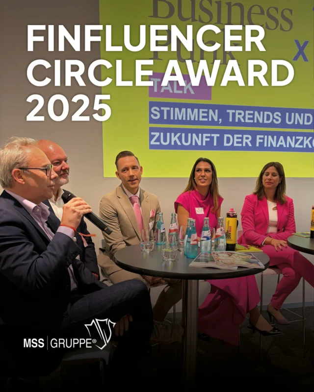 Finfluencer Circle Award 2025 🏆✨
Ein Abend voller Innovation, Inspiration und spannender Persönlichkeiten!
Im Rahmen des @frankfurtfinanceandfuture Summit wurden heute die Finfluencer Circle Awards 2025 verliehen, eine Bühne für die führenden Stimmen der Finanz- und Influencerwelt. 💼📈
Gemeinsam mit @businesspunkmag, dem Finfluencer Circle, baadertrading, Sopra Financial Technology und der MSS Gruppe wurden die Preisträgerinnen und Preisträger geehrt.
Auf der Bühne:
🎤 Daniel Ritter – Vertriebs- & Marketingleiter der MSS Gruppe
🤝 Birgit Hass – Finfluencer Circle
und zahlreiche Vertreterinnen und Vertreter der Finanzbranche.
Außerdem mit dabei:
👤 Sergej Michel
🤝 Daniela Grumbach 
🧼 Mark Musebrink
🏢 Matthias Spister
Wir gratulieren allen Gewinnerinnen und Gewinnern des Finfluencer Circle Award 2025 und sind stolz, Teil dieses einzigartigen Formats zu sein! 🙌
#MSSGruppe #FinfluencerAward #BusinessPunk #FinanceSummit #Frankfurt #Innovation #Networking #FutureFinance #Sponsoring #TeamMSS